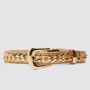 zara Gold Metal Chain Belt